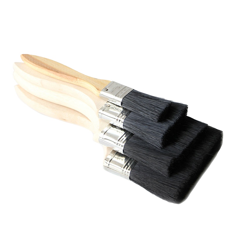 工霸(GONGBA)加厚黑毛油漆刷 扁油刷清洁刷 1寸 25mm(10把/件)1件