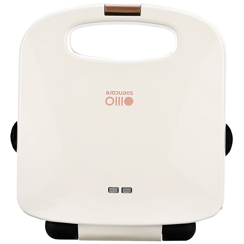 无言(silencare) 家用多功能早餐机轻食机煎烤机华夫饼机 双盘可拆双面加热 SC-K101 白色