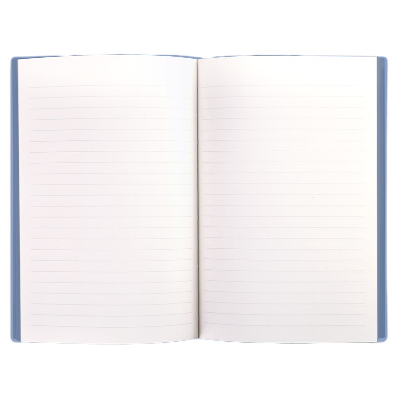 得力 A5/96张莫兰迪色系皮面本 22284 蓝色 6本装
