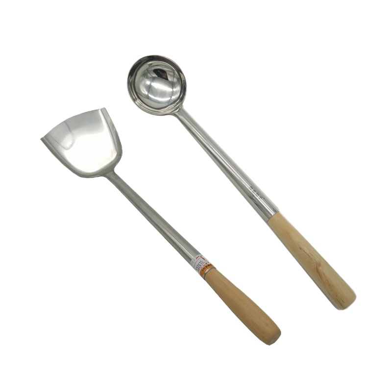 欧妮家 LH 木柄勺 55cm 炒勺 不锈钢勺