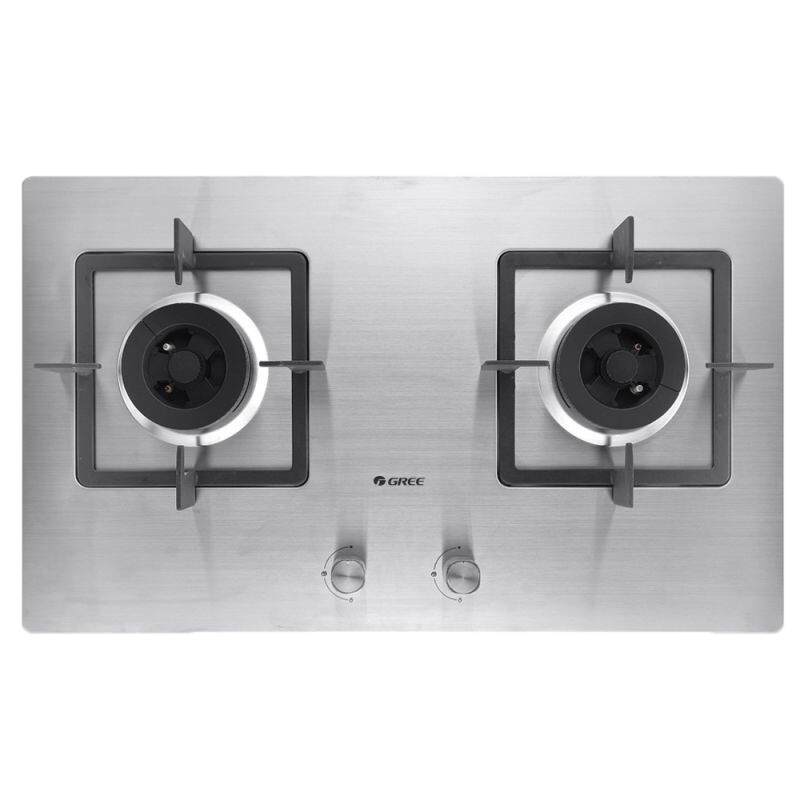 格力(GREE)高效燃气灶 家用大火力 4.3kW 嵌入式双灶方便清洁 JZT-QS02G(天然气灶)快速点火 熄火保护