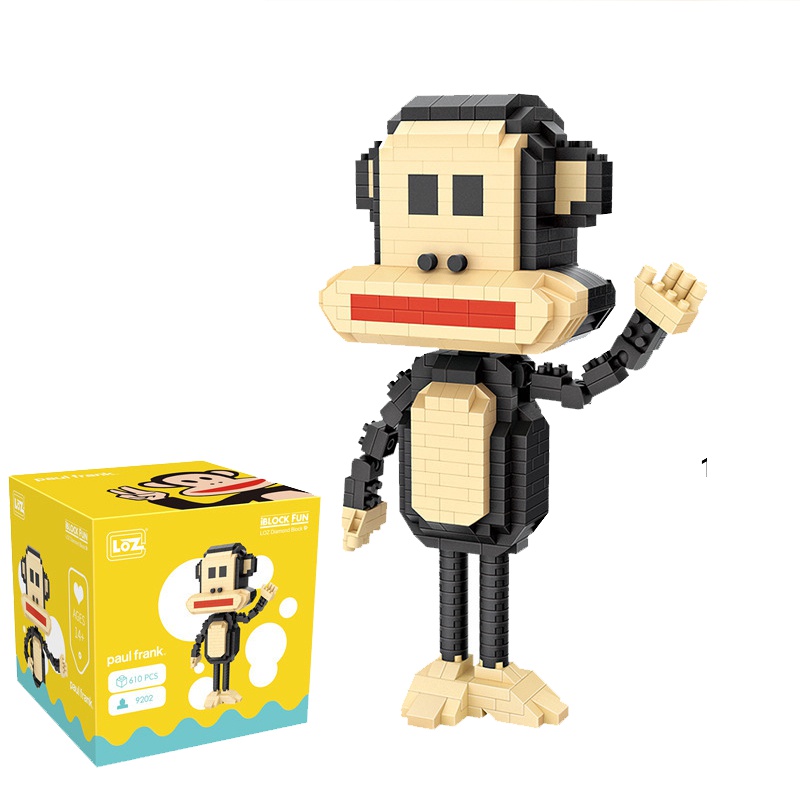 LOZ/俐智微颗粒拼插积木网红款卡通拼搭儿童玩具女孩14岁摆件饰品9202大嘴猴/610PCS