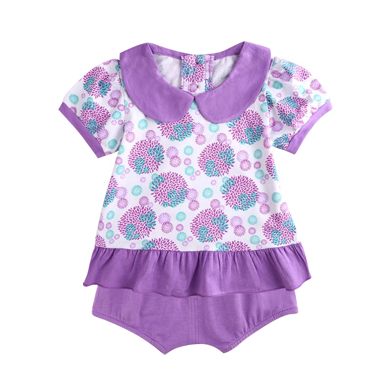 卡比一木KBMLOVELY夏季6-36月女宝外出居家短袖短裤婴童套装73cm-120cm夏如花短袖两件套z8141