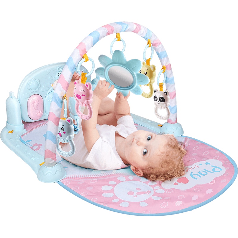 纽奇(Nukied)婴儿玩具健身架蓝牙遥控0-1岁脚踏钢琴麦克风宝宝早教益智玩具新生儿男女孩 脚踏琴健身架-蓝牙遥控