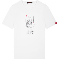 柒牌男装短袖T恤2021新款时尚青年国潮印花半袖百搭圆领短T