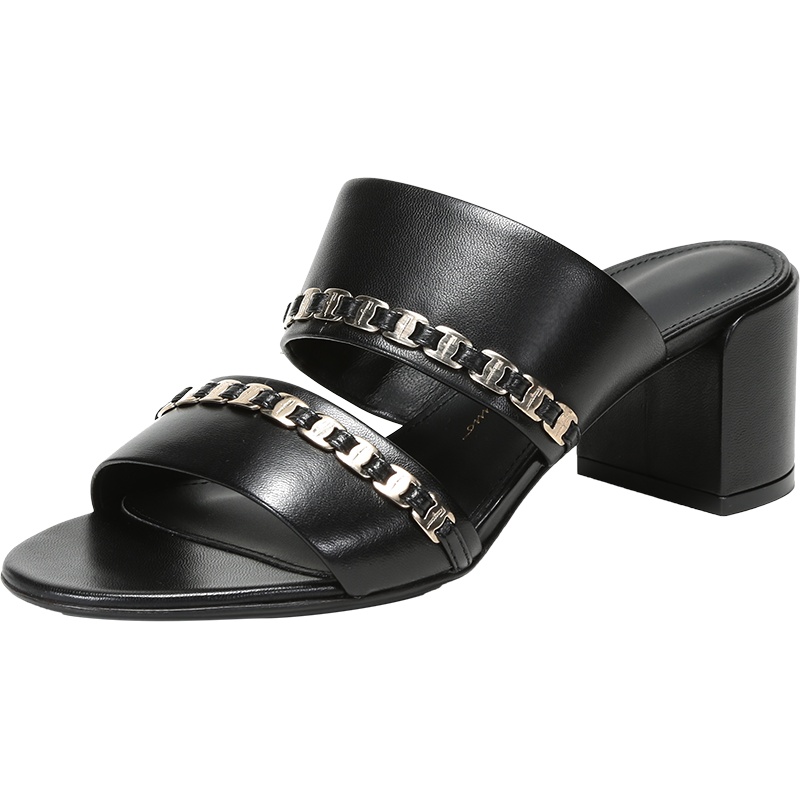 Salvatore Ferragamo 菲拉格慕 女士TRABIA系列羊皮高跟拖鞋 0733471