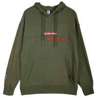 PaulFrank/大嘴猴春秋季新款卫衣男装韩版宽松连帽潮运动休闲 军绿色