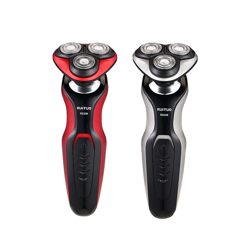 锐拓 电动剃须刀加配洁面刷 红色 旋转式 可充电 刀头水洗