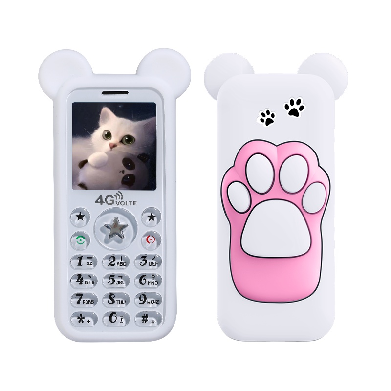 [4G全网通]朵唯W88儿童手机小学生戒网瘾可爱卡通男女款定位迷你非智能移动联通电信版小孩初高中生卡片手机只可以打电话无摄像头