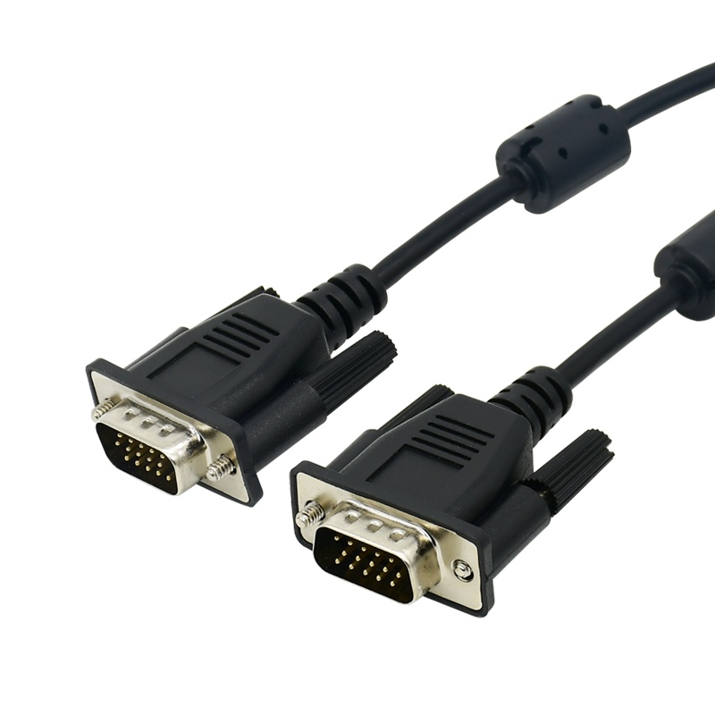 酷比客(L-CUBIC) LCAVSSVGA-1.5M VGA线电脑投影仪电视连接线细长带磁环1.5米