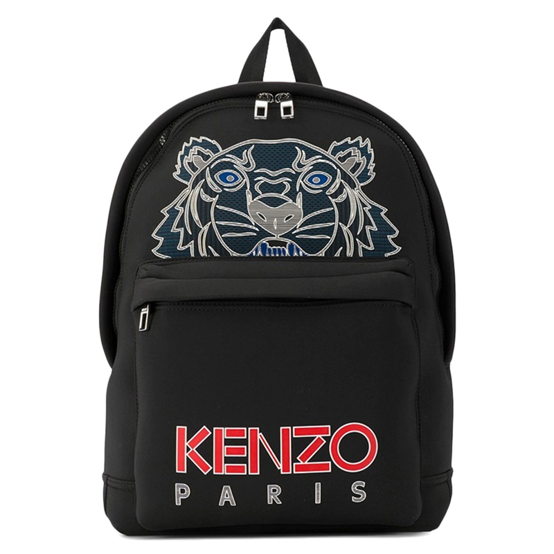 [直营]Kenzo 高田贤三 男士黑色虎头图案双肩包 FA55SF300F22-99