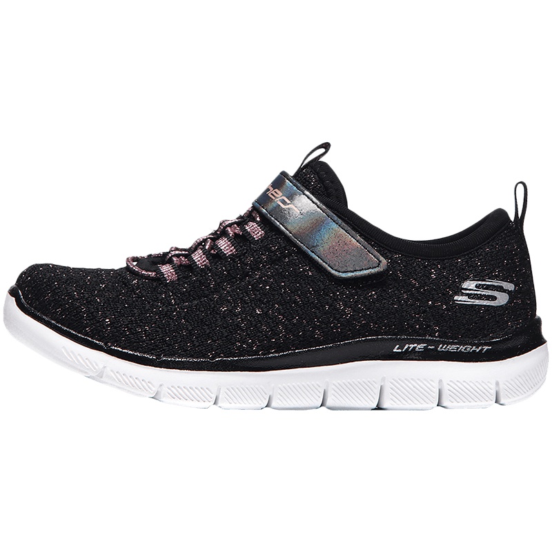 SKECHERS斯凯奇女小大童鞋透气运动休闲鞋664073L 664073L/BKPK黑+粉红 32码/195mm