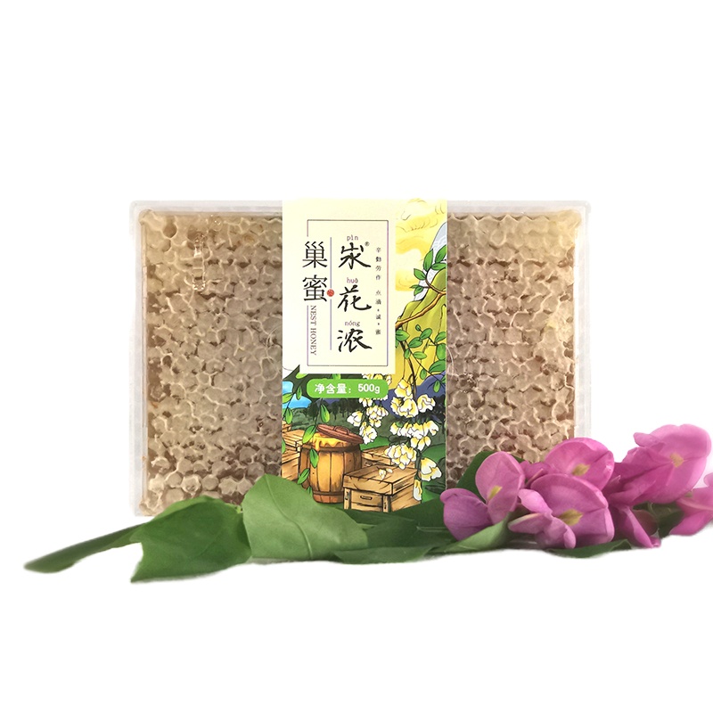 密云蜂蜜北庄汖花浓蜂巢蜜无添加剂密云水库水源保护地优质蜜源多种山花巢蜜500g装