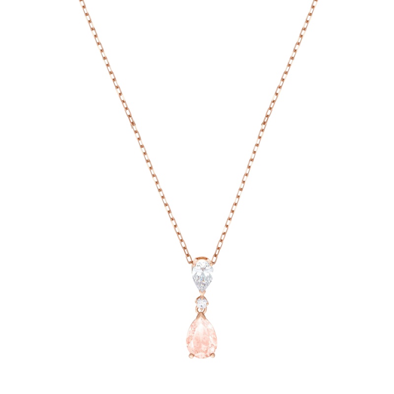 SWAROVSKI施华洛世奇 胭脂粉色水滴项链 人造水晶 送恋人女士5457621