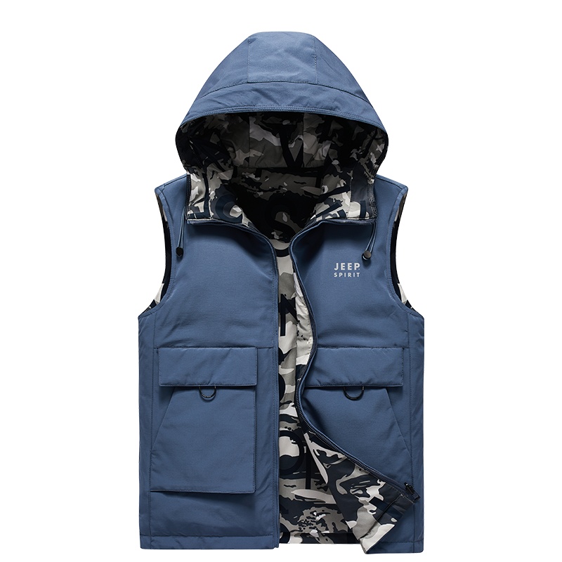 JEEP SPIRIT吉普马甲2021秋冬季韩版百搭男士宽松马甲大码户外运动马甲男士外套