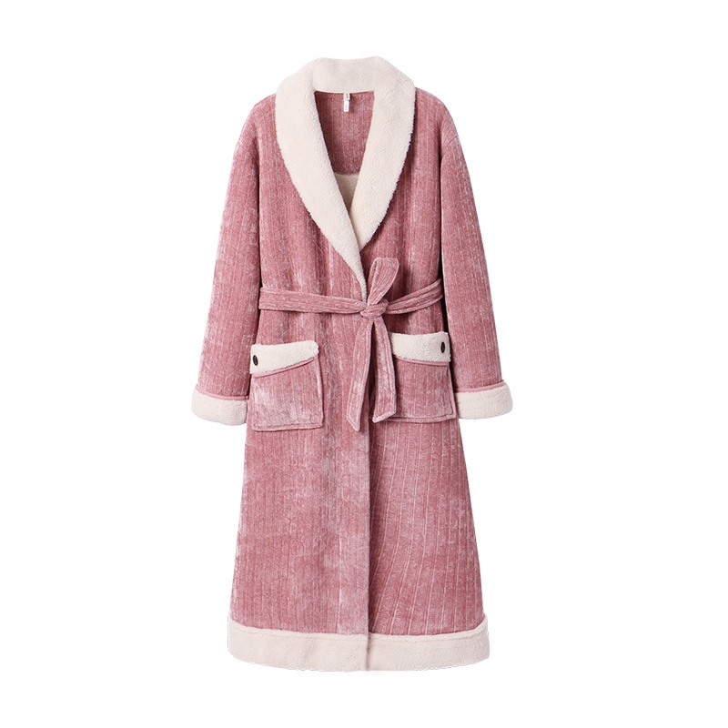 安之伴睡衣女晚秋袍复合