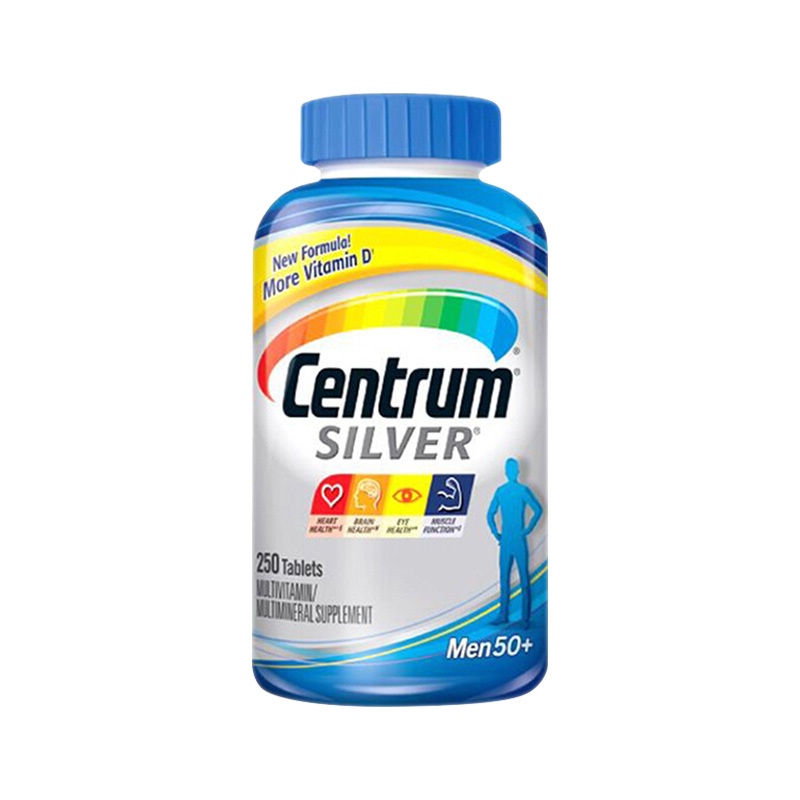 【保持男性活力】Centrum 善存 50+中老年男士银片复合维生素 250粒/瓶 美国进口