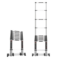 冀金浩JIJINHAO铝单面伸缩梯DM-S35(家用工程登高作业便携电线杆圆弧/墙平面两用)拉升3.5米