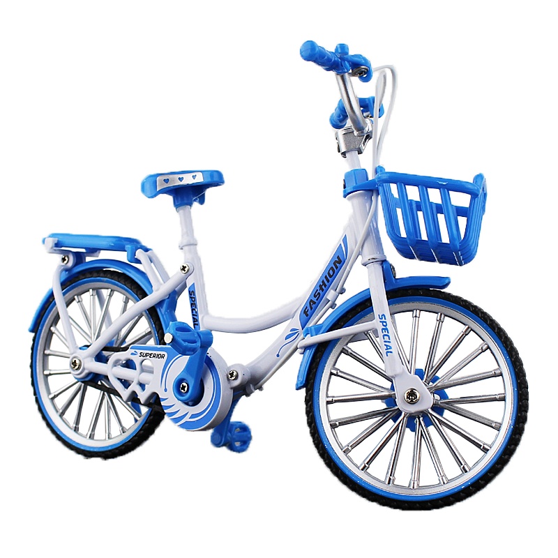 魔法棒单车自行车合金模型金属逼真脚踏车儿童玩具车装饰新奇桌面摆件