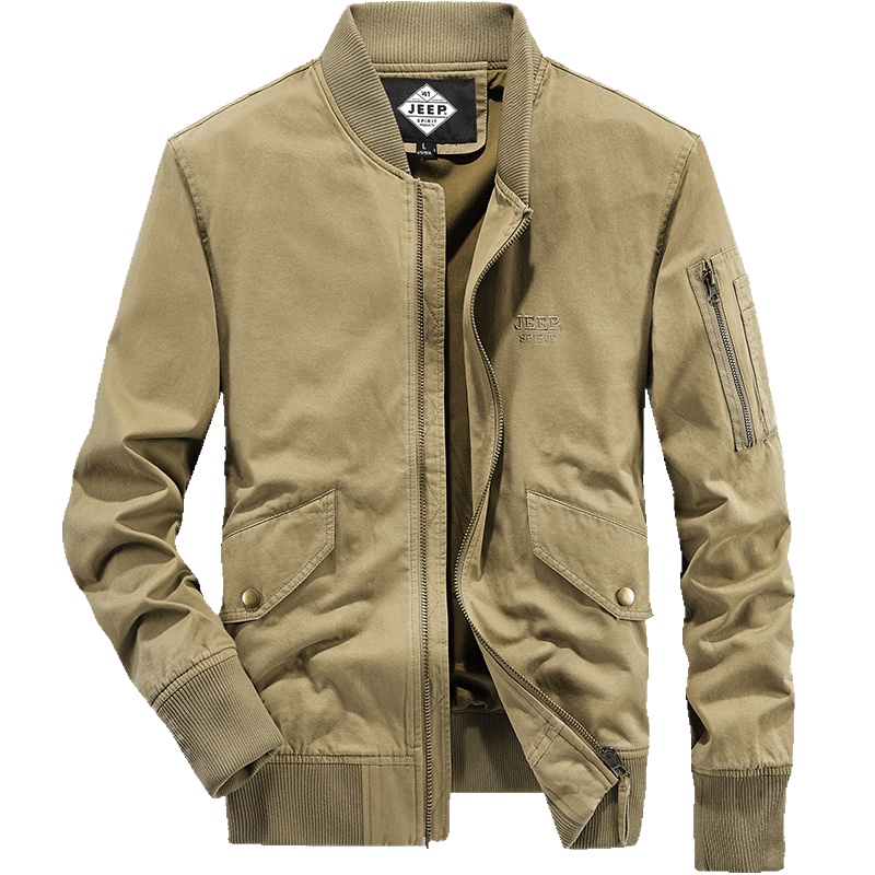 JEEP SPIRIT吉普外套男2021秋冬新款宽松休闲夹克大码户外商务中青年男士上衣