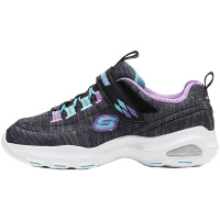 Skechers斯凯奇女童熊猫鞋D‘lites魔术贴运动鞋80667L 80667L/BKMT黑色+多彩色