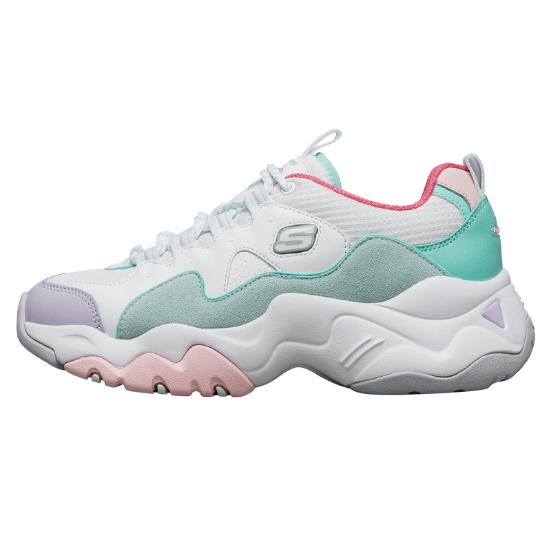 Skechers斯凯奇2021春季新尚撞色休闲运动鞋女子厚底老爹鞋熊猫鞋149105