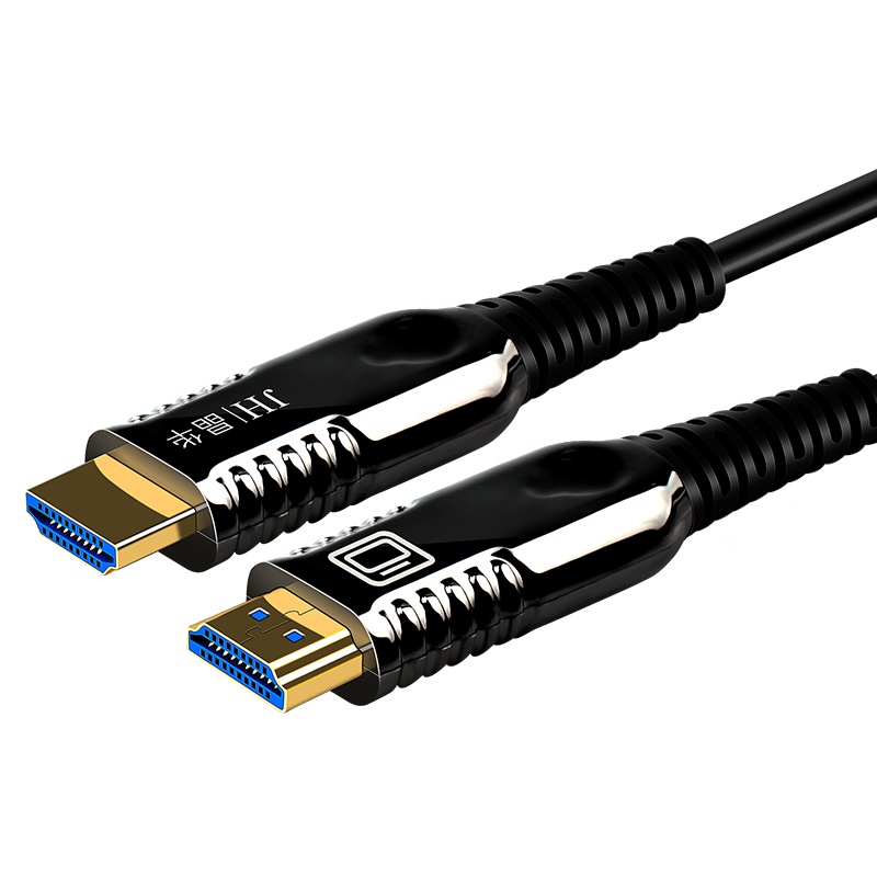 晶华 HDMI光纤线2.0高清4K@60HZ传输投影仪电视、电脑机顶盒视频线高清HDR大屏数据线 黑色 H110