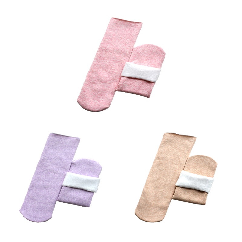 浪莎秋冬季雪地袜地板袜堆堆袜子女中筒加绒加厚保暖袜子毛巾袜 条纹款3双装