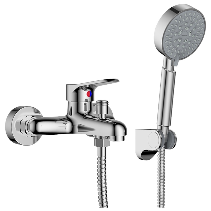 安华卫浴(ANNWA)全铜主体龙头花洒浴缸简易手持增压花洒套装三功能出水淋浴花洒套装