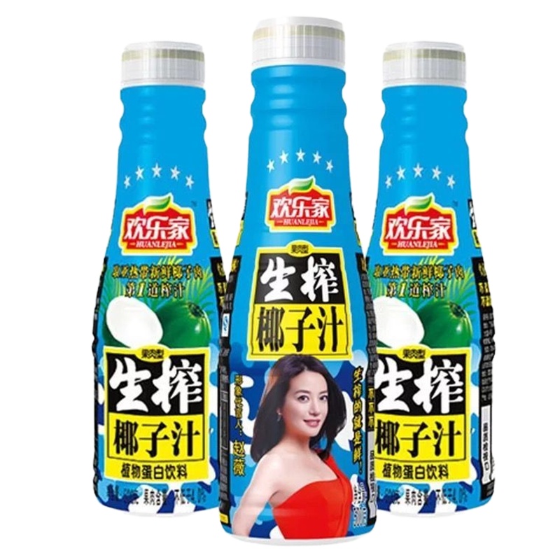 DP 欢乐家生榨椰子汁500ML*15瓶椰汁果汁家庭宴会饮料