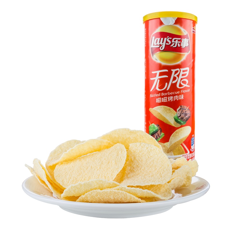 乐事 薯片桶装 104g烤肉味