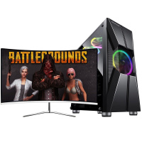 世纪之星 i7级六核至强E5 2620/GTX1050 D5独显/8GB内存/256G固态 家用办公商用游戏台式机 台式电脑 DIY组装机 组装电脑 电脑主机+24英寸曲面全套