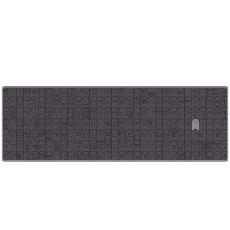 宜适酷(EXCO )游戏鼠标垫大包边大尺寸加长版鼠标垫 MSP026手指人 布制灰色