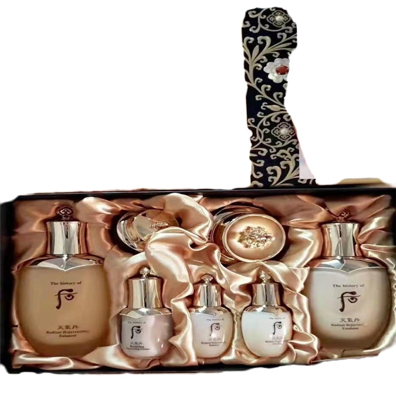 宝洁 whoo后 天气丹花献光彩紧颜系列礼盒7件套水乳霜 补水保湿平衡提拉紧致 韩国护肤套装 单套价