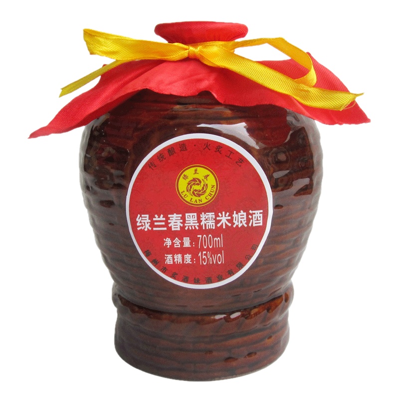[兴宁特产馆]绿兰春 黑糯米娘酒 梅州特产 甜型 女人月子酒 黑糯米娘酒700mL*1坛