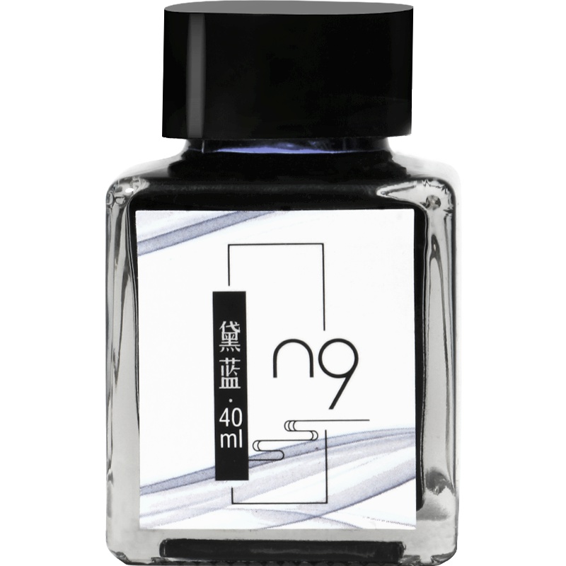 苏宁极物 n9非碳素钢笔墨水 40ml四方瓶装 蓝色-黛蓝 LQ05004