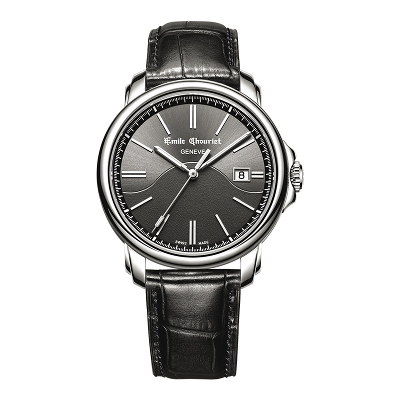 艾米龙（Emile Chouriet）手表传承系列黑色牛皮表带机械男表08.1188.G.6.6.68.2