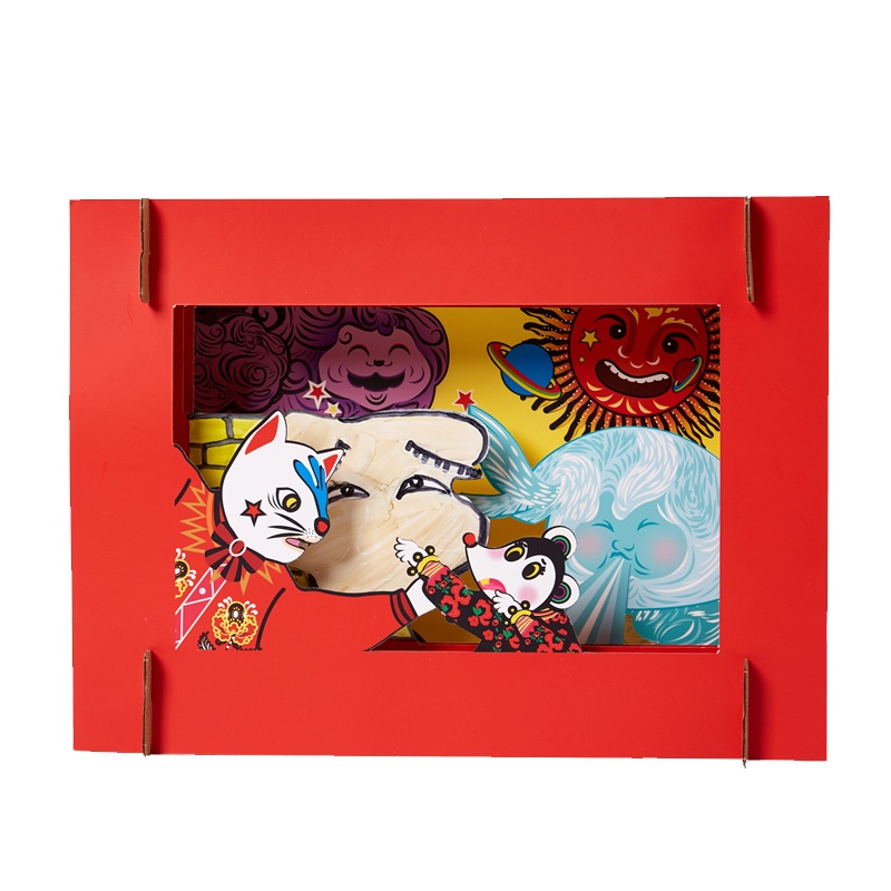 新年春节老鼠嫁女立体画手工diy儿童创意美术材料包幼儿园拼装