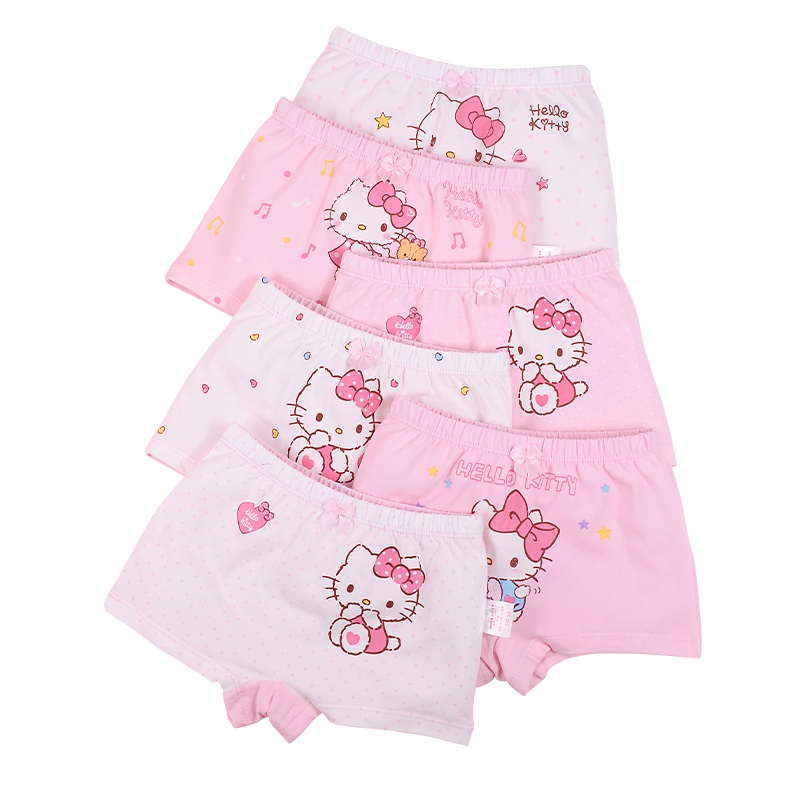 凯蒂猫女童内裤纯棉儿童短裤小女孩平角裤中大童四角裤宝宝三角裤