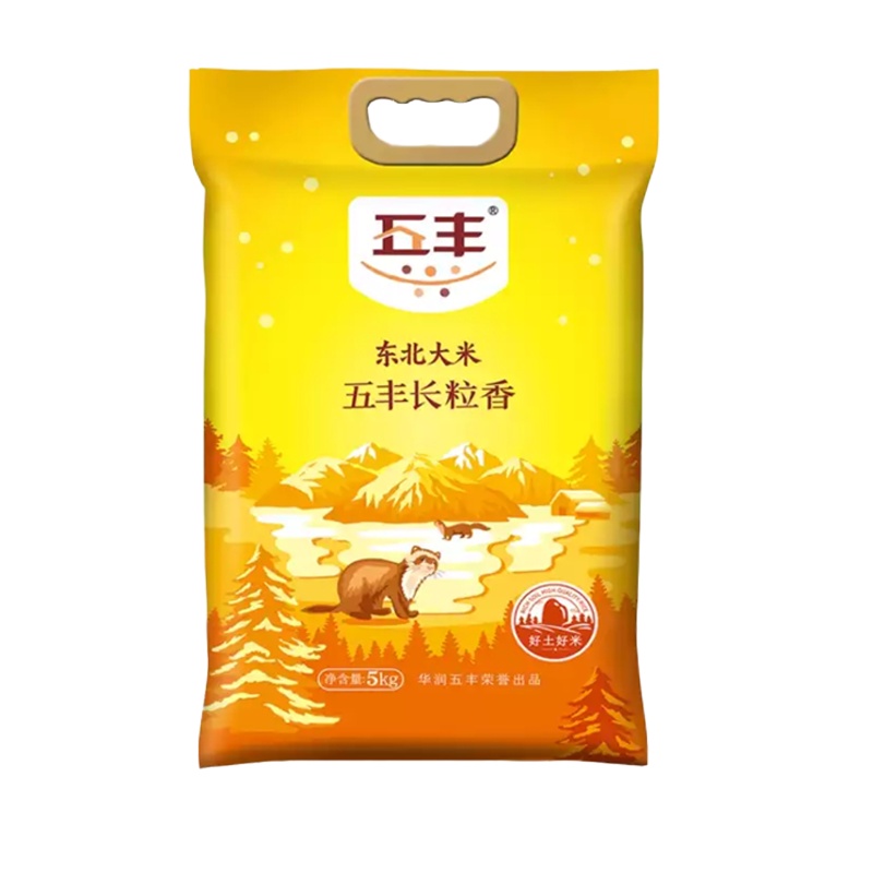 五丰 东北大米 寒地长粒香米5kg
