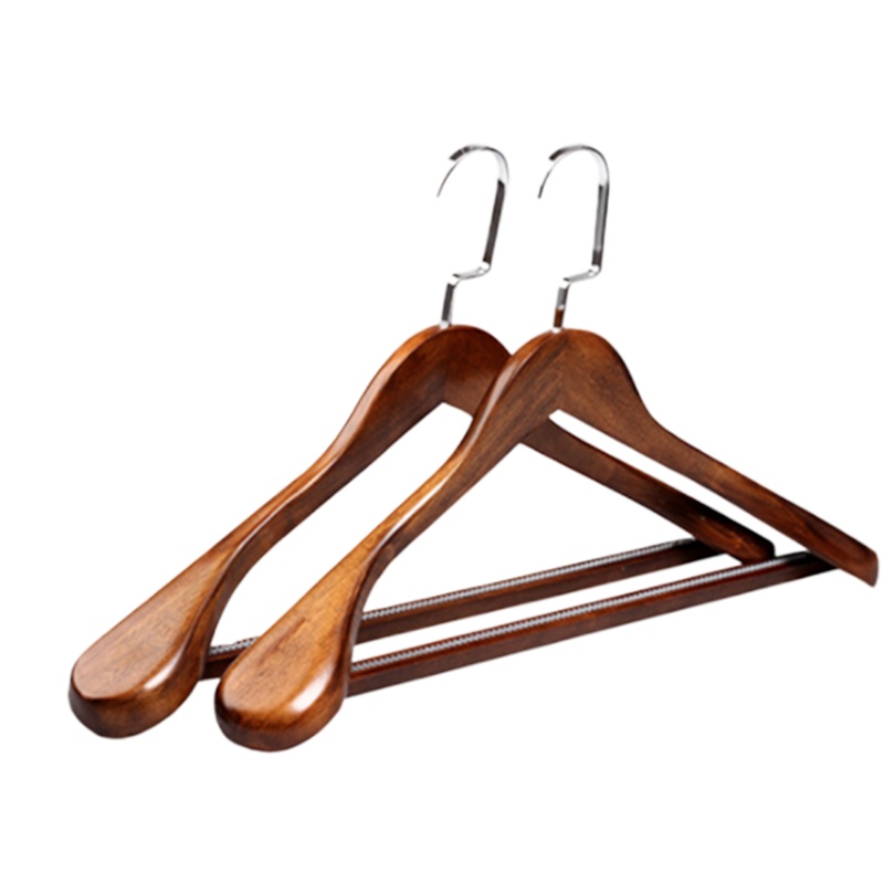 防滑木质衣架 宽肩衣架 单个装