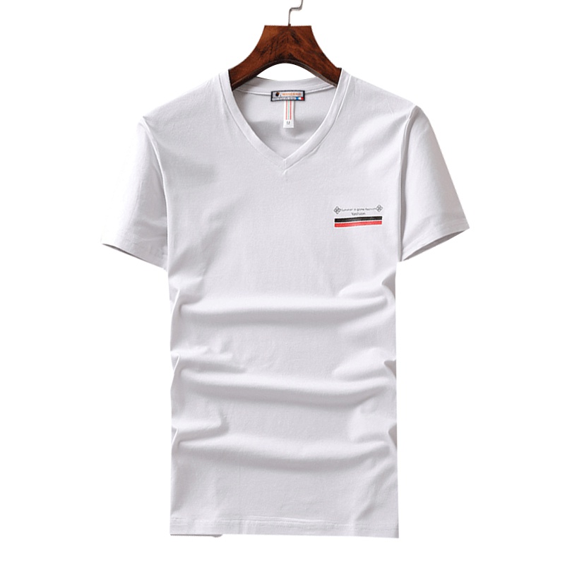 男士时尚百搭休闲修身上衣青年套头印花上衣