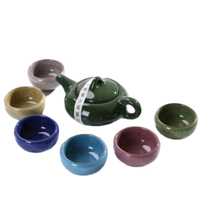 七彩冰裂茶具套装