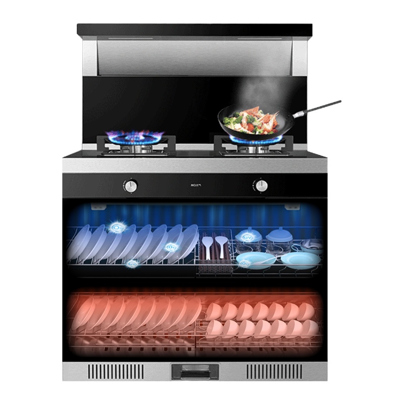 老板名气(MQ) 集成灶保洁一体灶抽油烟机灶具套装保洁柜一体机大容量紫外线除菌红外线烘干高效抑菌FX10A 液化气