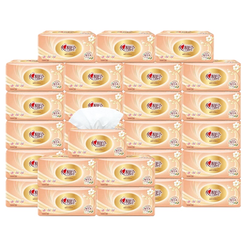 心相印抽纸3层130抽18包母婴抽纸软抽餐巾纸巾纸抽批发实惠装