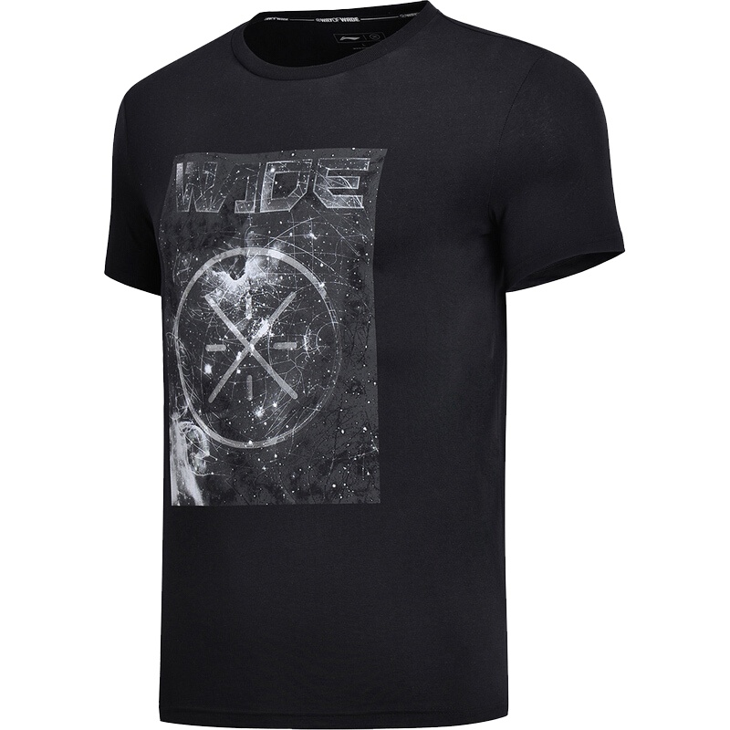 李宁LI-NING2018年夏季男子短袖文化衫韦德系列套头常规型圆领运动服