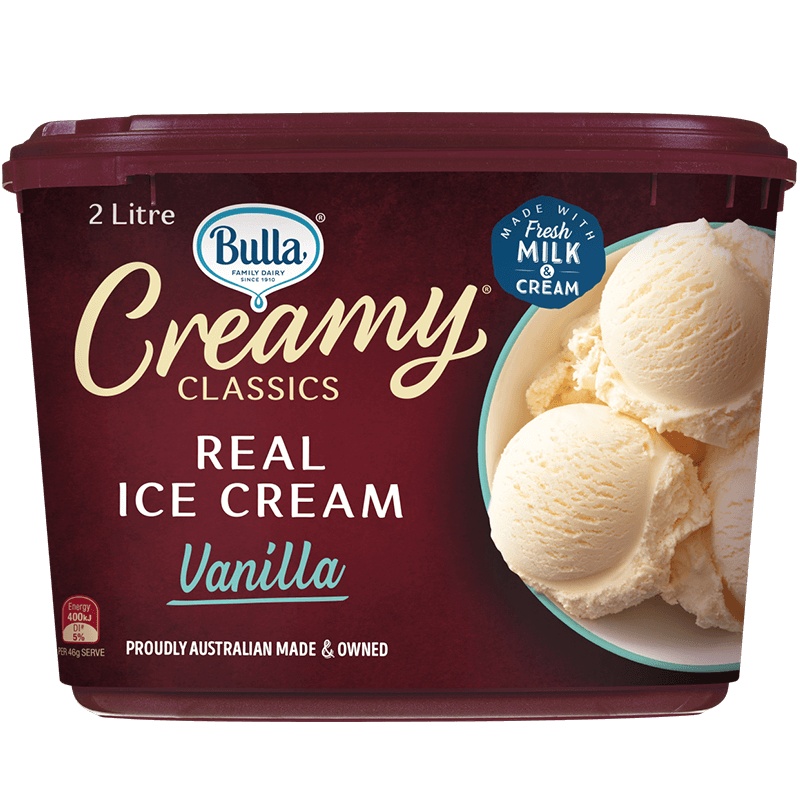 布拉(Bulla)鲜奶冰淇淋 曲奇奶油口味 桶装2L 大桶装网红冰激凌 雪糕 冷饮 冰棒 网红冷饮 澳洲原装进口