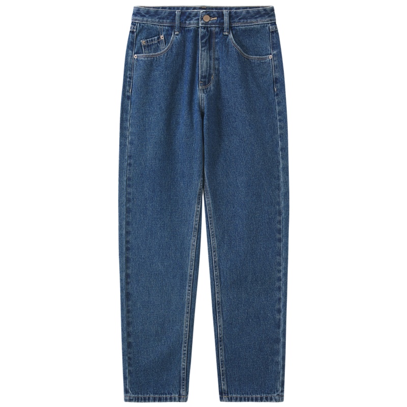 【满198减100预估价：91】森马牛仔裤女黑色直筒裤子2021年新款高腰小个子老爹裤潮ins