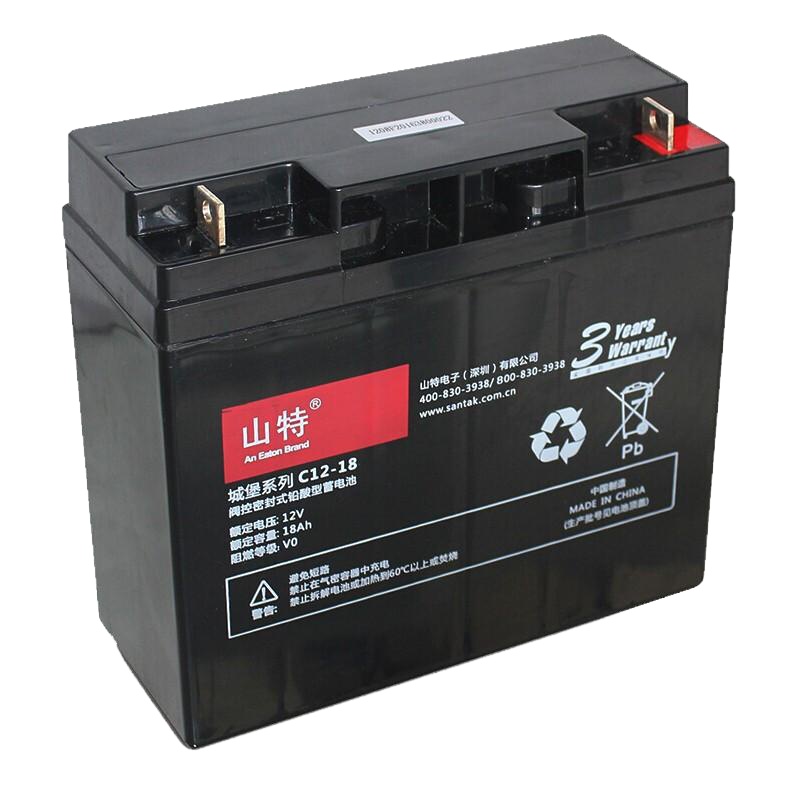 山特(SANTAK)C12-18 免维护铅酸蓄电池 UPS电源 EPS电源 12V 18AH
