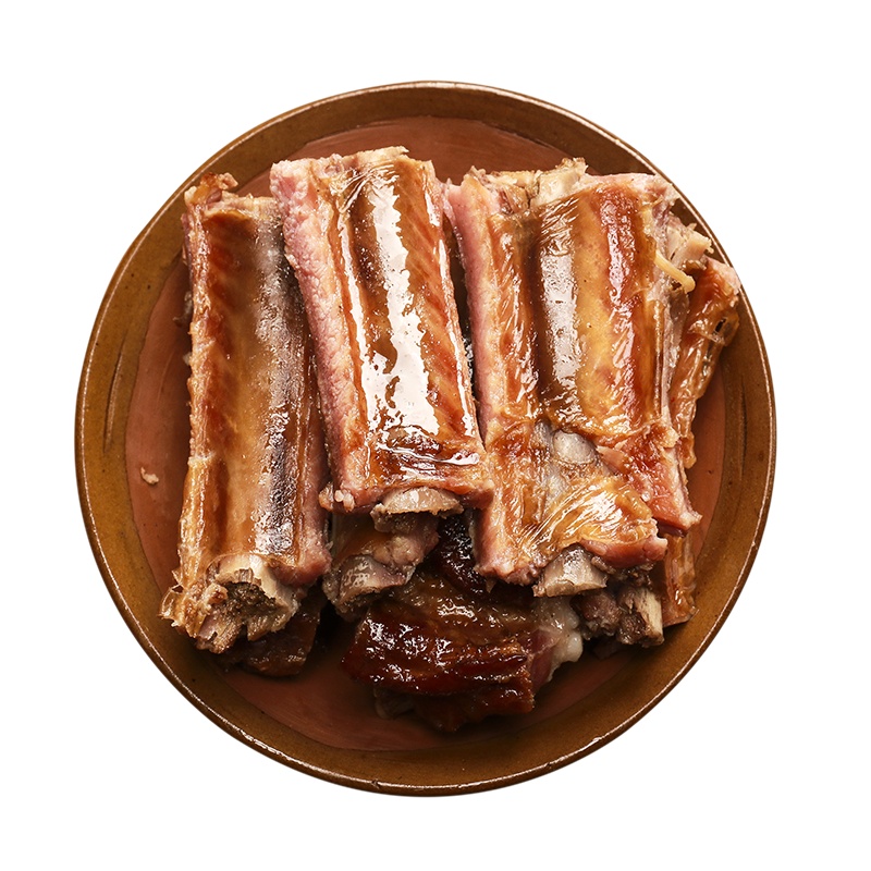 禹珍北川特产高山土黑猪烟熏腊排骨500g